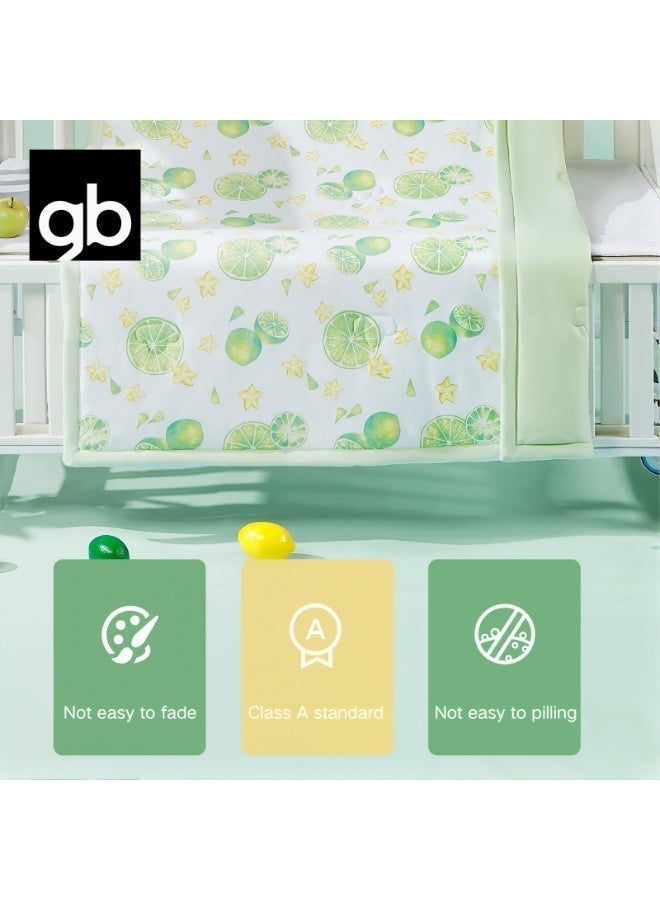 جي بي بطانية تبريد صيفية من جي بي - لحاف من مزيج الحرير البارد لمن يعانون من الحرارة أثناء النوم، برائحة الفواكه، خفيف الوزن وقابل للغسل في الغسالة، ناعم ومسامي ولطيف على البشرة، 132 × 104 سم (51.2 × 39.4 بوصة) أخضر - Image 4